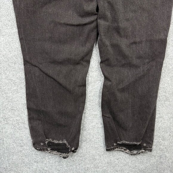 Abercrombie Fitch Curve Love Ultra High Rise Black Jean Goth Grunge 29 8 X Short - Picture 6 of 14